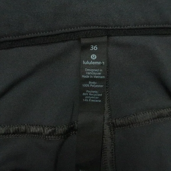 Lululemon Pants Men 36x33 Obsidian ABC Slim Fit Zip Pocket Trouser Warpstreme